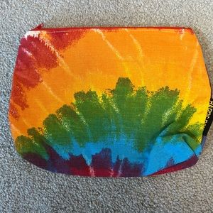Tie dye zip pouch
